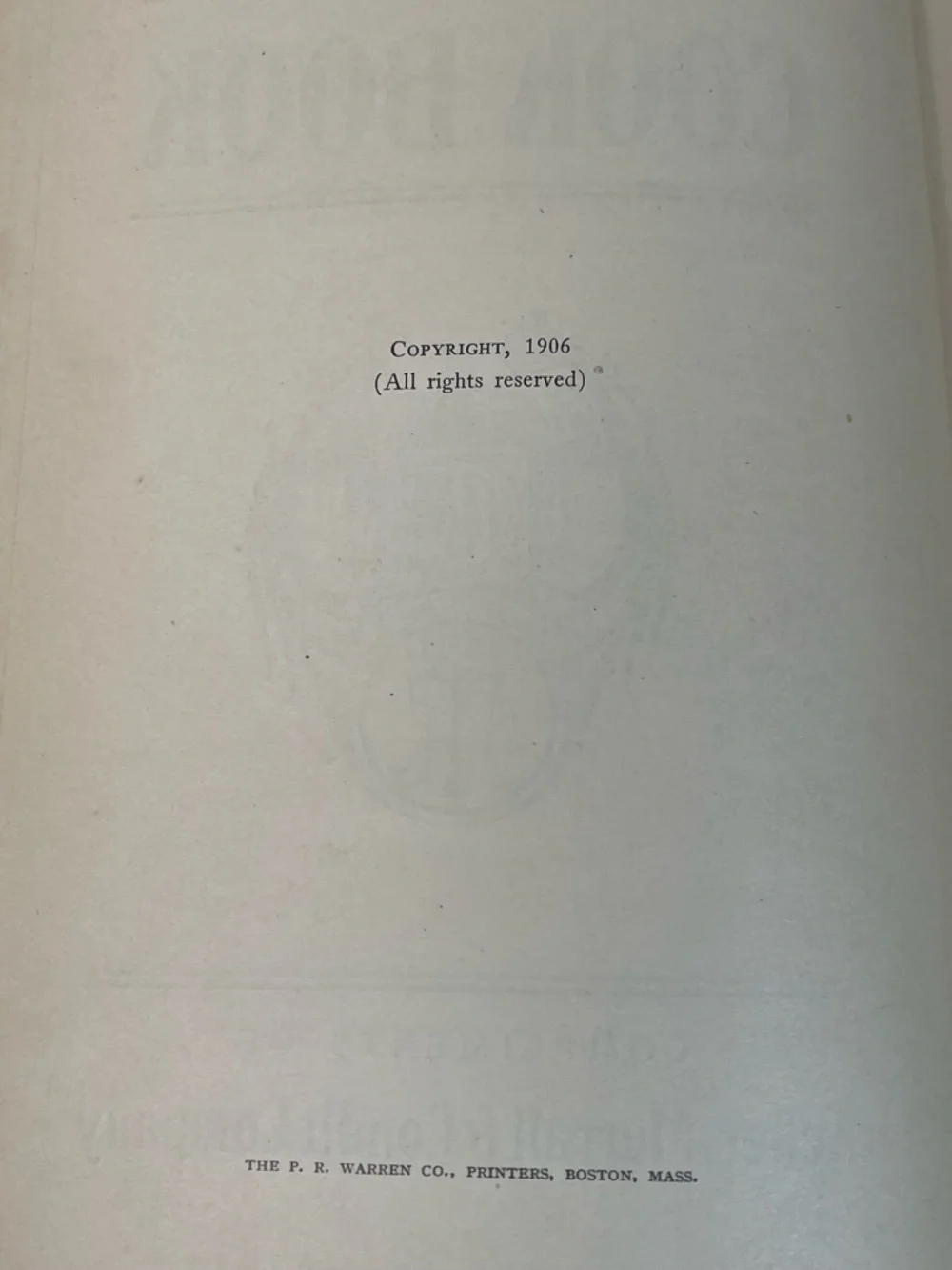 The New Lucile Cook Book 1906 Green Antique Acker Merrall Condit Co.
